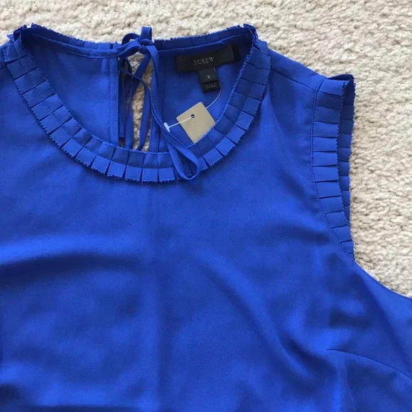 J. Crew Drapey Ruffle Trim Top - Picture 3 of 5